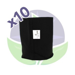 Set of 10 4L Textile Pots - 15 x 15 x 19cm - GreenCube