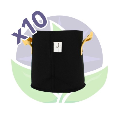 Lot 10 Pots textile 11L - 23 x 23 x 25cm - GreenCube