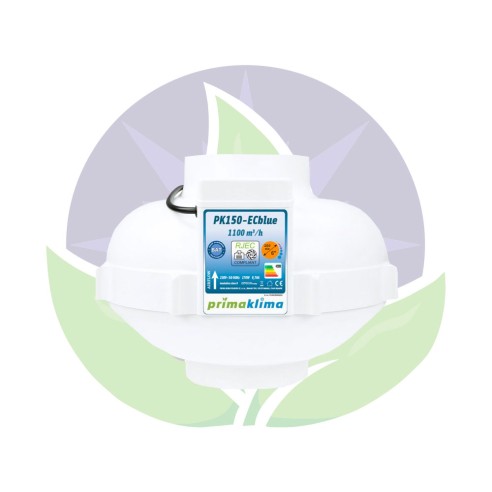 150mm - 1100m³/h - Air Extractor - 1 Speed - EC Blue - Prima Klima