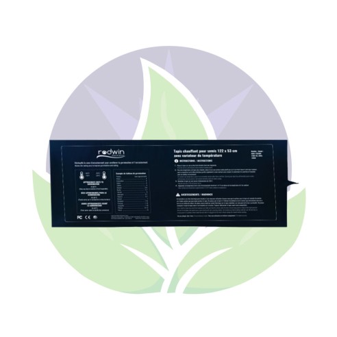 Tapis chauffant  XL - 122x53cm - 105W - Variateur - Rodwin