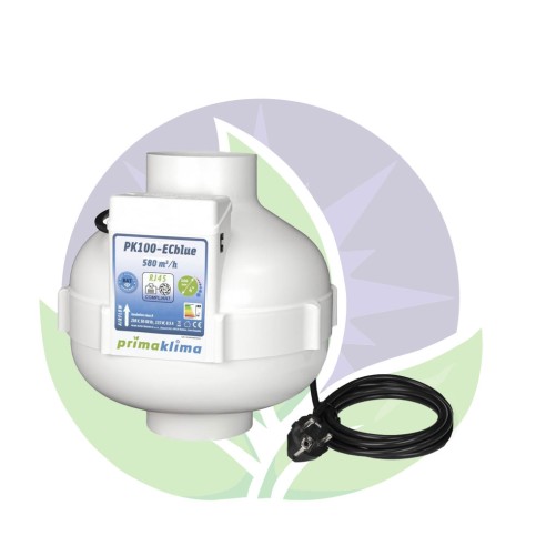 100mm - 580m³/h - Air Extractor - 1 Speed - EC blue - Prima Klima